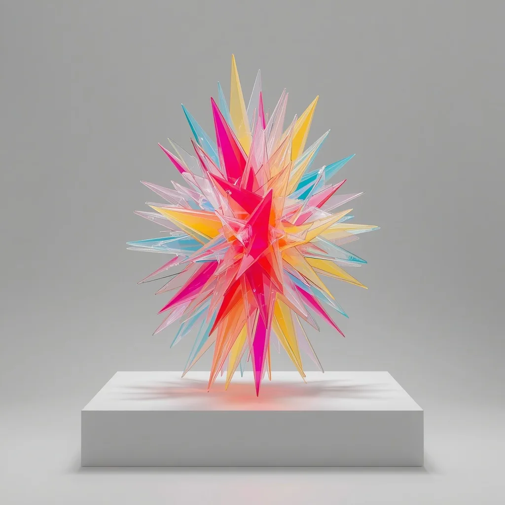 A Symphony of Frozen Soundwaves Sculpted from Solidified Neon Light – AI prompt example