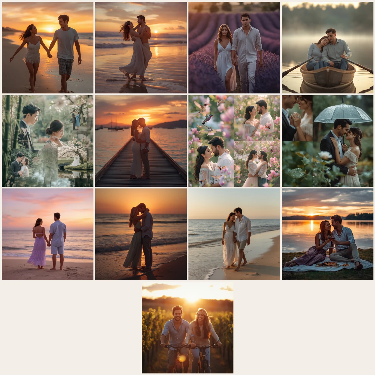 Copy These 13 AI Prompts for Couple Monsoon Rain Cinematic — Golden Hour Portraits, Sunset Photography & Dreamy Outdoor Fashion 2026 – AI prompt collection