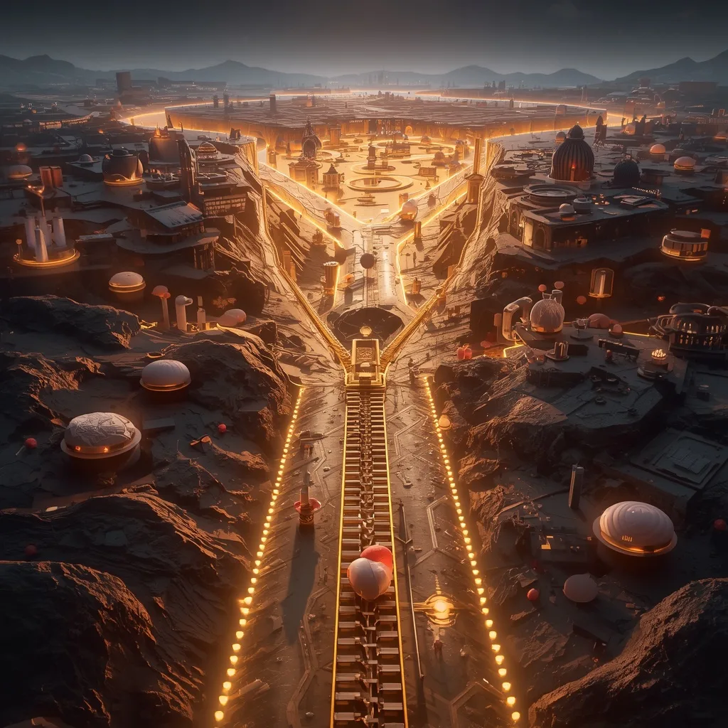 Giant Luxury Zipper Road Opening Into Secret Gourmet Dream Worlds – AI prompt example