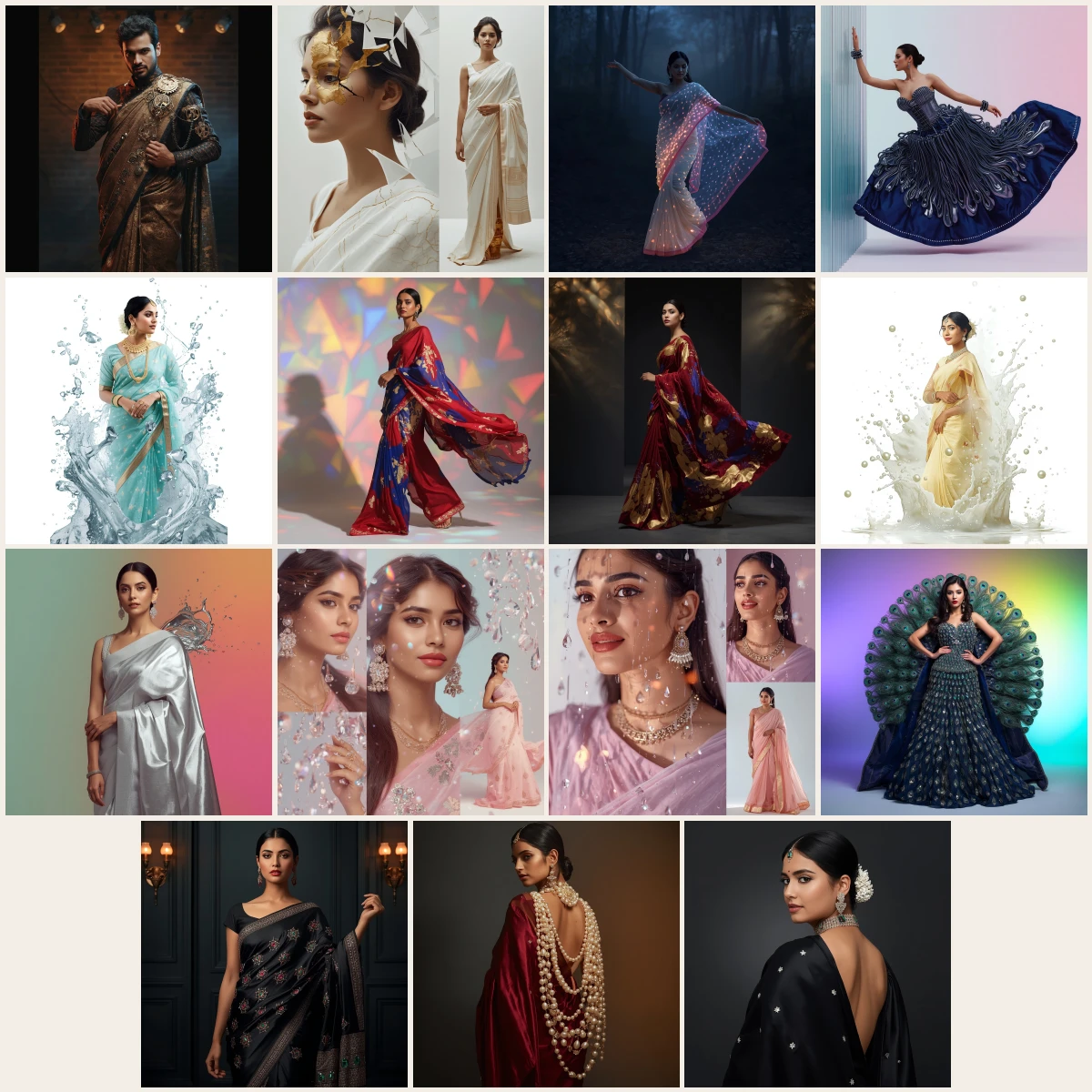 Hand-Picked 15 AI Prompts for Indian Beauty Saree — Luxury Editorial Fashion, Soft Glam Makeup & Cinematic Portrait Style 2026 – AI prompt collection
