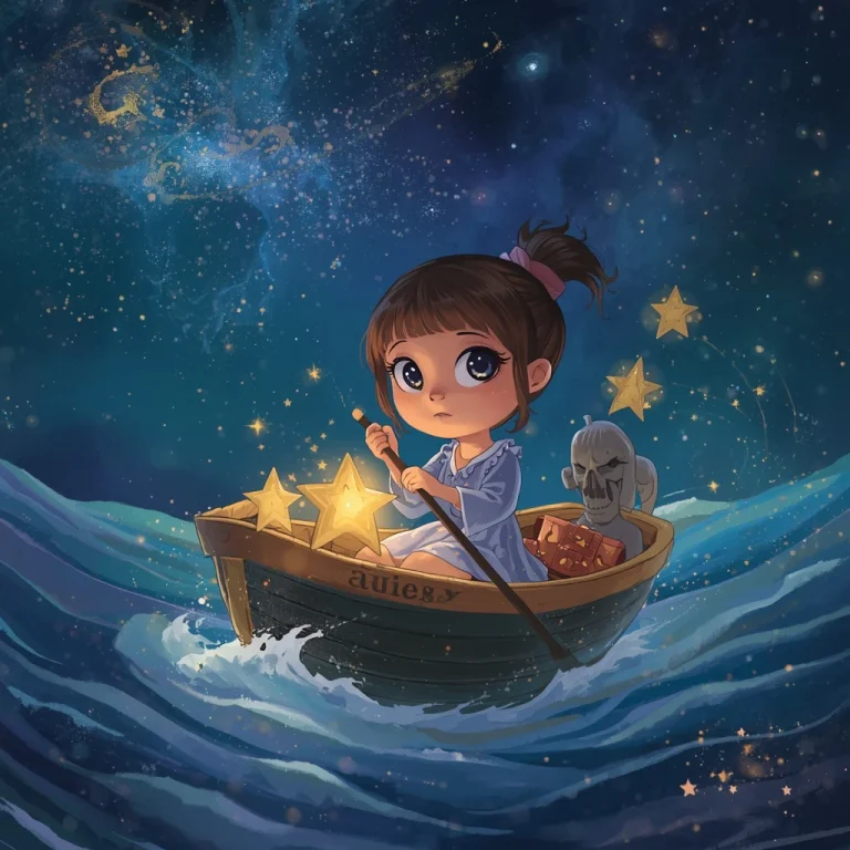 A Cute Girl’s Imaginative Journey on a Star-Ferry Across a Cosmic Ocean | Beautiful Girl Prompt