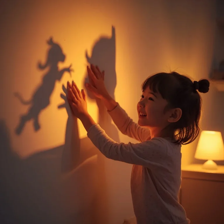A Cute Girl’s Imaginative Play with Shadow Puppets | Girl English Prompt
