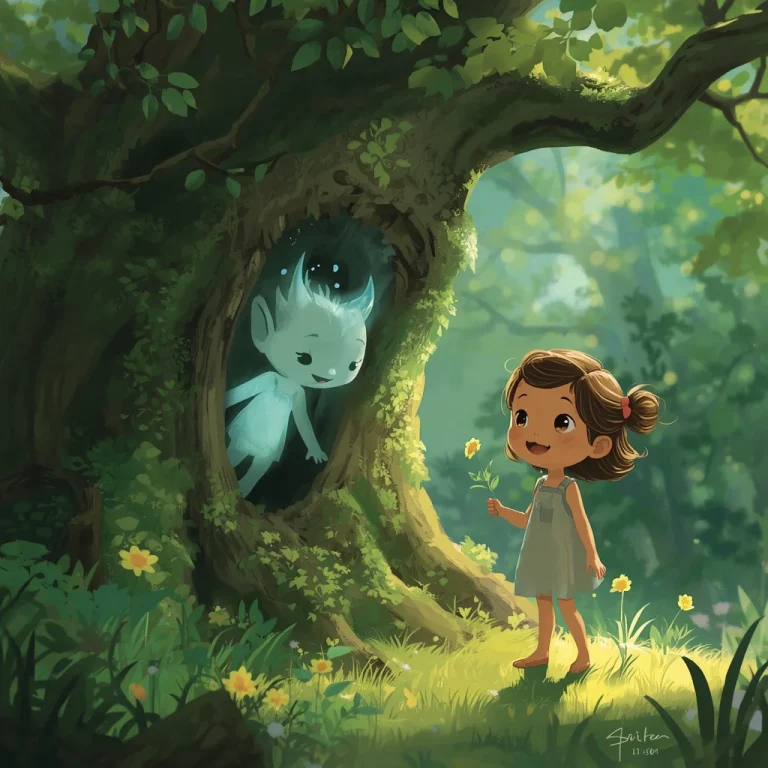 A Cute Girl’s Magical Encounter with a Forest Spirit | Girl Girl Prompt