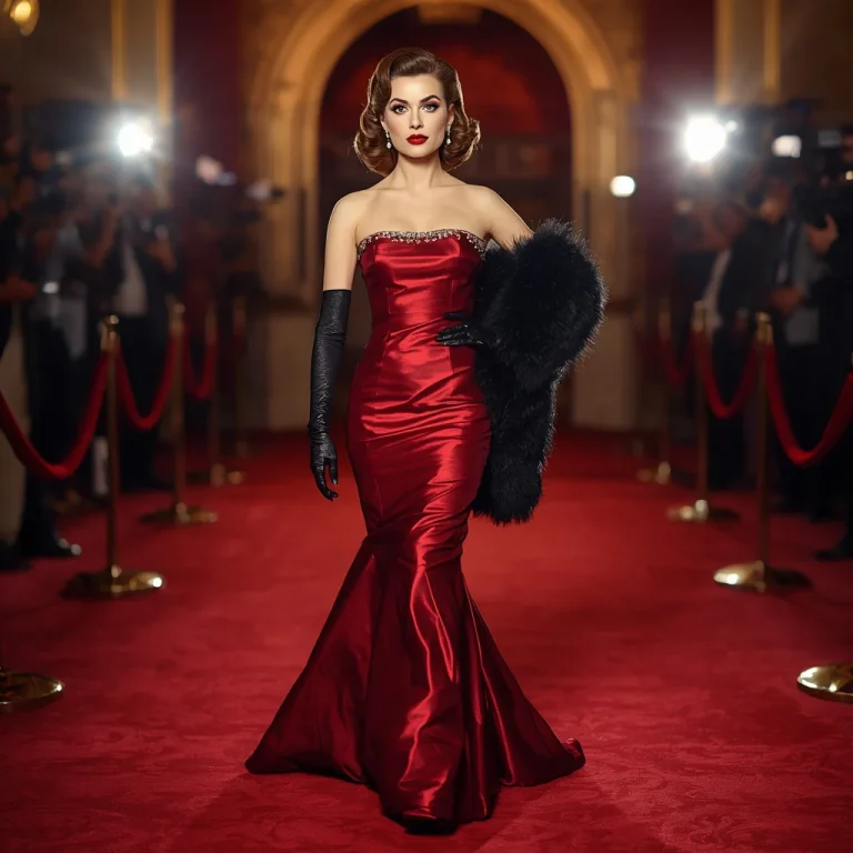 The Golden Age Icon’s Majestic Red Carpet Presence | Breathtaking Full-length Woman