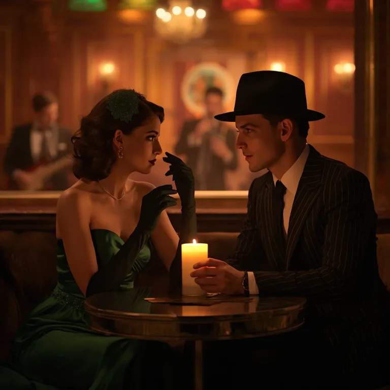 The Warm Amber Glow of Retro Cinematic Romance | Prompt seen couple photo Editing